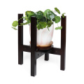 Wholesale modern adjustable solid wooden indoor plant stand flower pot holder with tray for plants